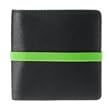 Marc By Marc Jacobs Pebble Leather Elastic Billfold Wallet Black Green