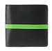 Marc By Marc Jacobs Pebble Leather Elastic Billfold Wallet Black Green