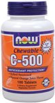 C-500 Chewable - Orange by NOW Foods - Vitamins (500 mg - 100 Lozenges)