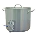 8 Gal Beer Brewing Kettle w/ Valve & Thermometer