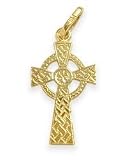 14 Karat Yellow Gold Celtic Cross with 18 Inch Chain