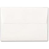 Crane's Pearl White Lettra 32lb. A7 Sq. Flap Envelopes