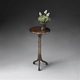 IMAGE OF Butler Wood Brown And Gold Pedestal Table