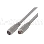Molded Extension Cable, Mini DIN 8 Male / Female, 10.0 ft