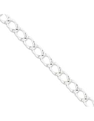 Sterling Silver 18inch Solid Polished Fancy Link Necklace QH349-18"
