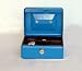 A1 Quality Safes Strong Steel Cash Box Blue
