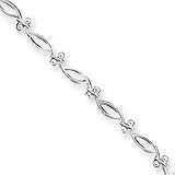 Sterling Silver Fancy Polished Anklet - 9 Inch