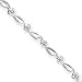 Sterling Silver Fancy Polished Anklet - 10 Inch