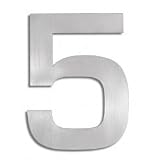 Brushed Stainless Steel House Marker &acute; 5 &acute; ( Stainless Steel ) ( 5.9 &acute; H ) - B0001LUFAS