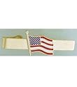 Patriotic Tie Bar for Men with American Flag Accent - 2" Long