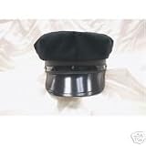 Black Police Chief Chauffeur Driver Cap Hat