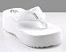 Soda Women's Foam Platform Thong Flip Flop Beach Sandals White Size 8.5