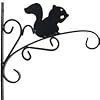 Squirrel Hanging Plant Bracket, 11" Matte Black