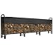 ShelterLogic Backyard Storage Series Covered Firewood Rack, Black, 12-Feet