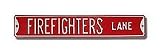 Steel Street Sign: &acute; FIREFIGHTERS LANE &acute; - B0001LSEOC