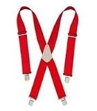 Custom LeatherCraft 110 RED Heavy Duty Work Suspenders
