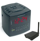 SluethGear Covert Digital Wireless Cube Alarm Clock w/ RCA Receiver