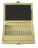 Westward 2LYR8 Carbide Bur Set, Dbl Cut, 1/8 In, 12 Pcs