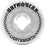 Darkstar Light Knight 53mm Skateboard Wheels White/Clear Aircore (Set Of 4)