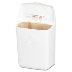 Hospital Specialty Health Gards Convertible Sanitary Napkin Receptacle,Plastic, 1 gal, White