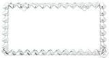 Heart Hearts License Plate Holder Frame Chrome Heart Hearts License Plate Holder Frame Chrome