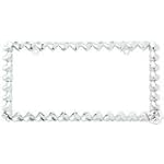 Heart Hearts License Plate Holder Frame Chrome