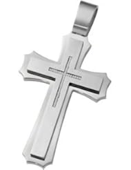 Joyas Alternativas™ Stainless Steel & CZ Cross Pendant