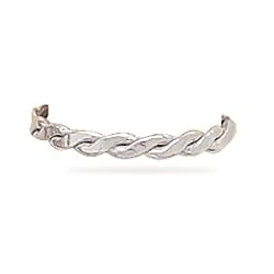 Polished Twist Toe Ring