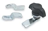 Battalion 1XMU4 Wing Knob Quad Latch, Black, W 2 27/32 In