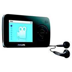 Philips SA60 2 GB Flash Video MP3 Player with FM Radio and 2.2-Inch Screen (Black)
