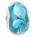LovingtheBead © 'Turquoise Tango' Murano Glass Slide-on & Slide-Off Bead Charm