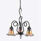 Bellissimo 3-light Chandelier with Desert Sunrise Art Glass