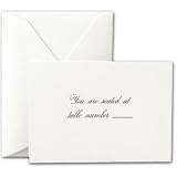 Pearl White Block Text Table Cards