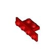 Lego Building Accessories 1 x 2 x 1 x 4 Red Angle Plate, Bulk - 50 Pieces per Package