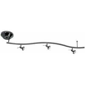 Versahl 3 Light Halogen Monorail Fixture in Black Chrome by Access Lighting