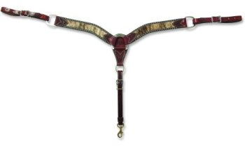 2 Breast Collar with Hair Inset and Dots (Chestnut)