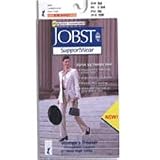 Jobst Women Trouser Socks, Knee Length 8-15 mmHg Compression, Black Color, Size: Large - 1 Piece