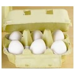 Erzi 17010 - Eier, wei� (6er-Pack)