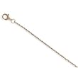 16" 14 Karat Rose Gold Plate Sterling Silver Cable Chain Necklace