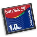 SanDisk SDCFB-1000-801 1000MBコンパクトフラッシュカードの画像