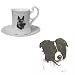 Border Collie Cup and Saucer, Porcelain by Rosalinde