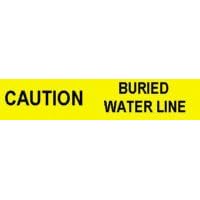 CAUTION BURIED WATERLINE BELOW Barricade Tape Blue 1000' 4 mil Case by Presco