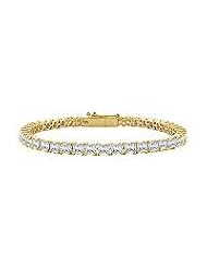 Diamond Tennis Bracelet : 18K Yellow Gold - 4.00 CT Diamonds