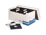 Fellowes - Media storage box - capacity: 125 diskettes - white, blue