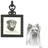 Yorkshire Terrier Square Trivet, Porcelain by Rosalinde (4.5' x 8')