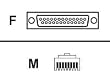 Modular Adapter Db25f/RJ45 Gray Unpinned