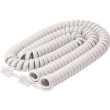 25FT Handset Cord White Premium Retail Blister Pack