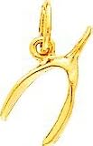Charm - 14kt Gold Wishbone Charm
