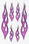 Hardley Dangerous Illusions Sizzling Flame Sticker Purple