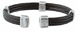 Sabona 36570 Trio Cable Black/Satin Stainless Magnetic Bracelet, Large